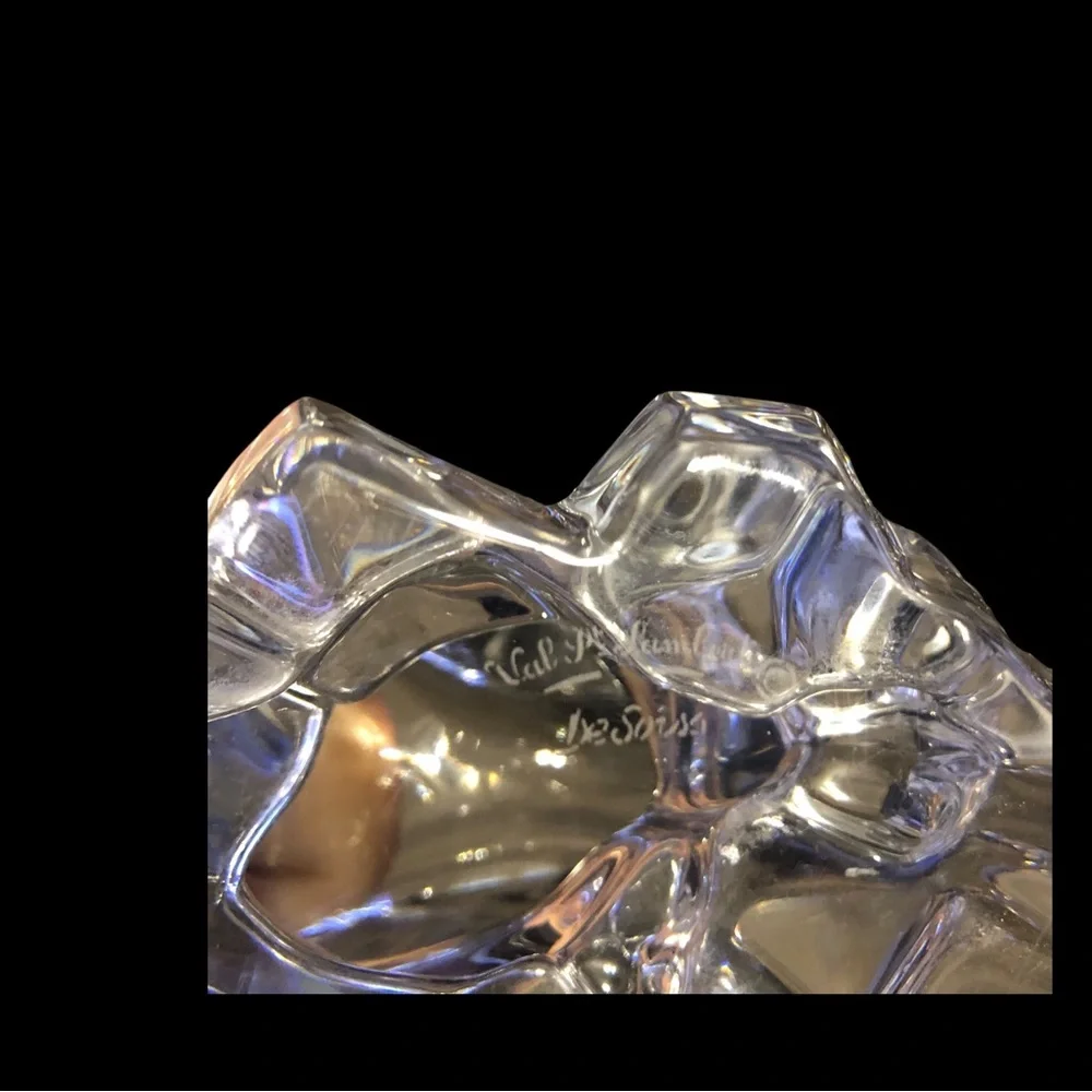 Vintage Val St.Lambert De Sorss Signed.Solid Lead Crystal Glass American Eagle. - Picture 6 of 7